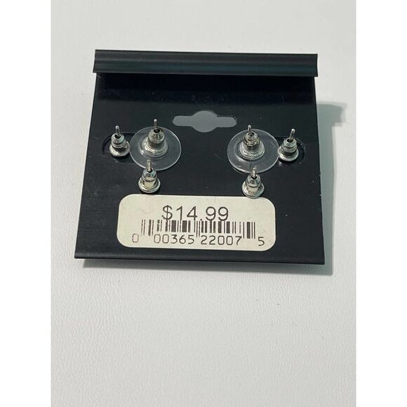 Taramanda Trio Earring Set CZ‎ Studs Tiny Stud Blue - Picture 4 of 8